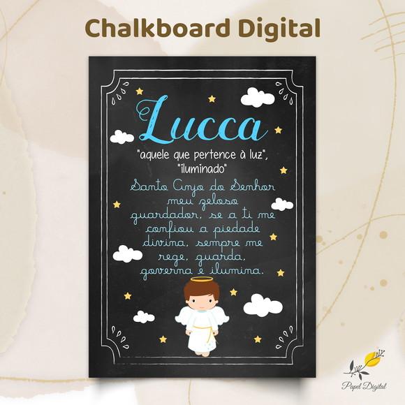 Chalkboard Digital Batizado Modelo 4