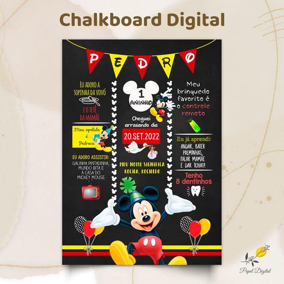 Chalkboard Digital Mickey Modelo 2
