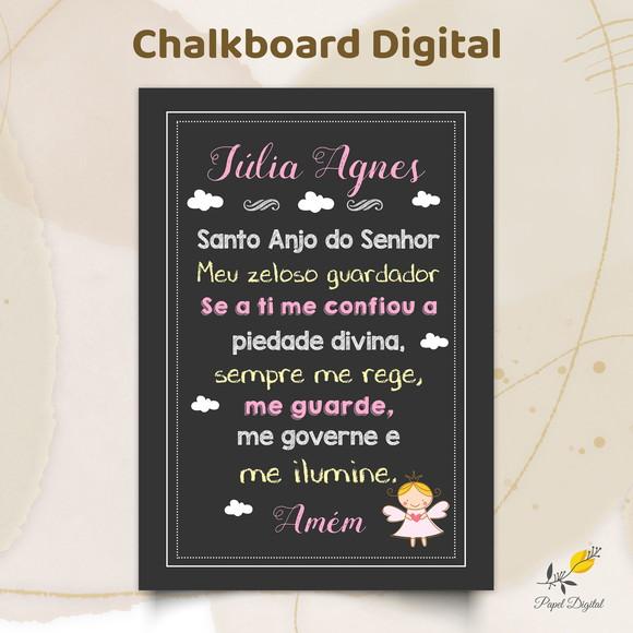 Arte Digital Oração Santo Anjo