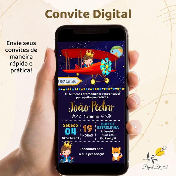 Convite Digital Pequeno Príncipe Modelo 2