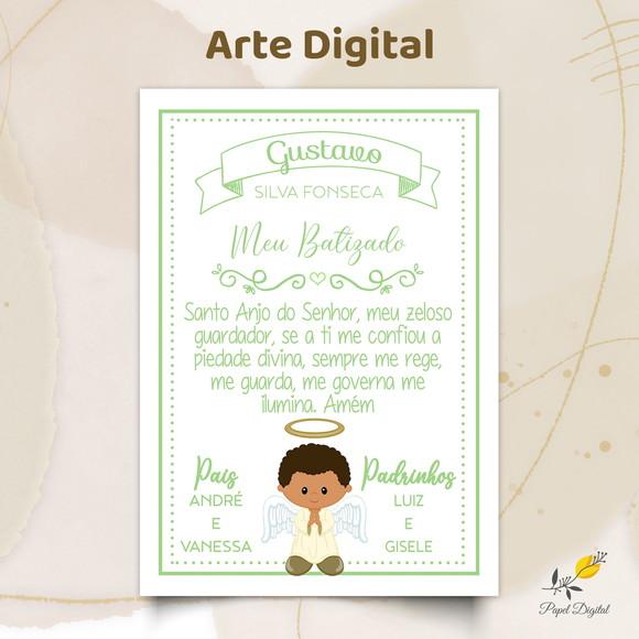 Arte Digital Batizado Modelo 3