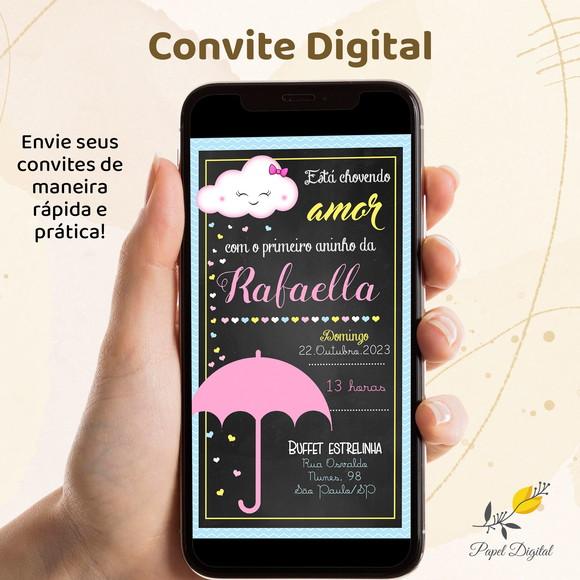 Convite Digital Chuva de Amor Modelo 4
