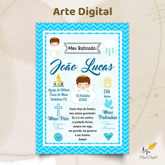 Arte Digital Batizado Modelo 2
