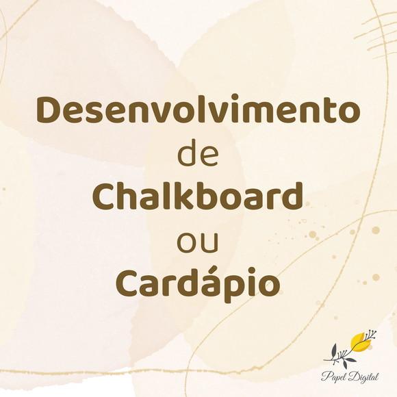 Desenvolvimento de Arte Chalkboard ou Cardápio