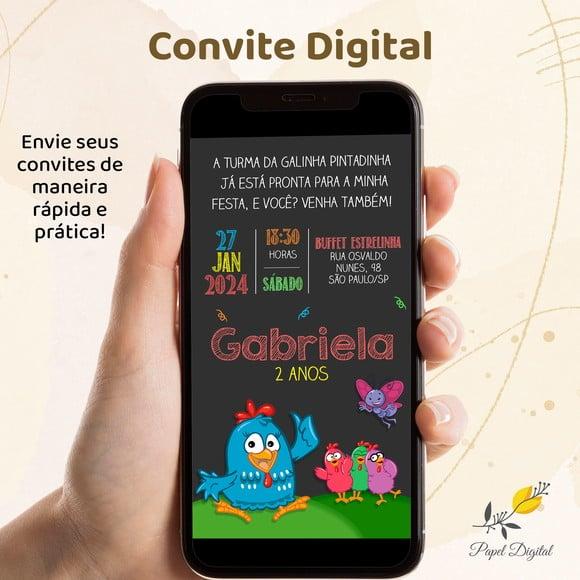 Convite Digital Galinha Pintadinha Modelo 4