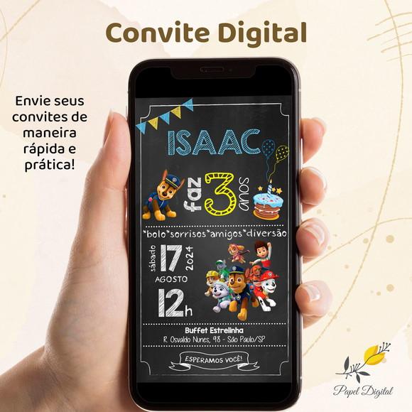 Convite Digital Patrulha Canina Modelo 5