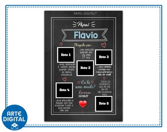 Chalkboard Digital Dia dos Pais Modelo 6