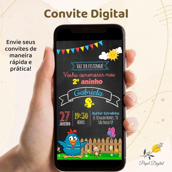 Convite Digital Galinha Pintadinha Modelo 3