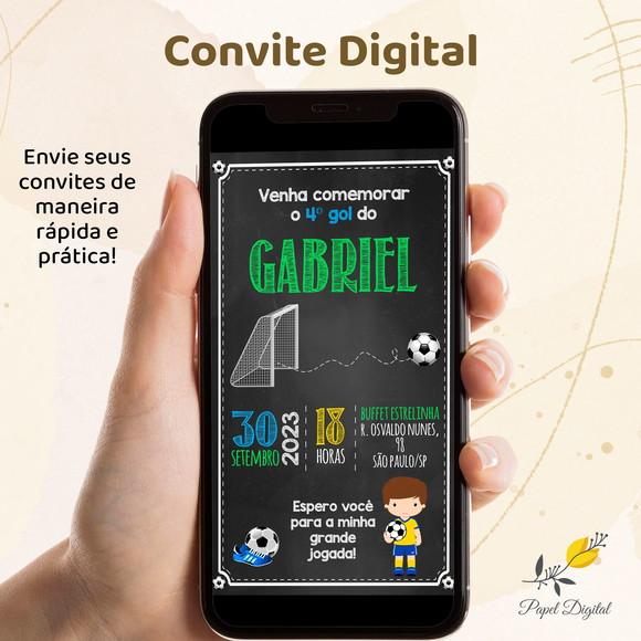 Convite Digital Futebol Modelo 1