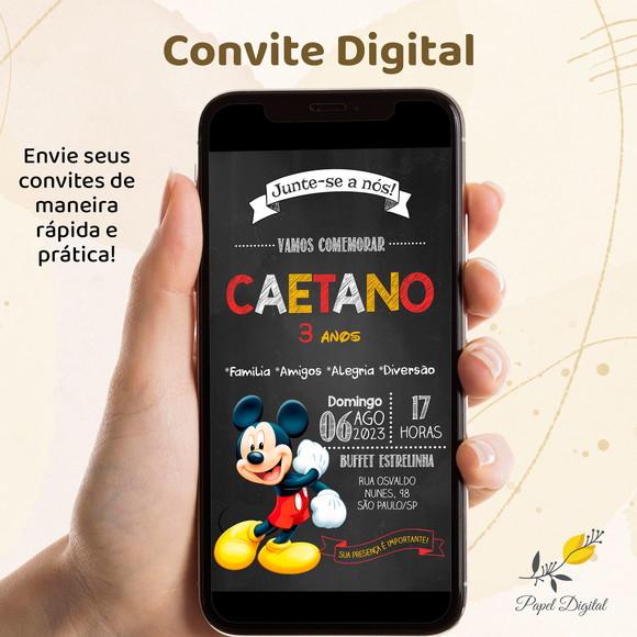 Convite Digital Mickey Modelo 1