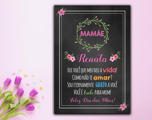 Chalkboard Digital Dia das Mães Modelo 6