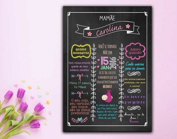 Chalkboard Digital Dia das Mães Modelo 4