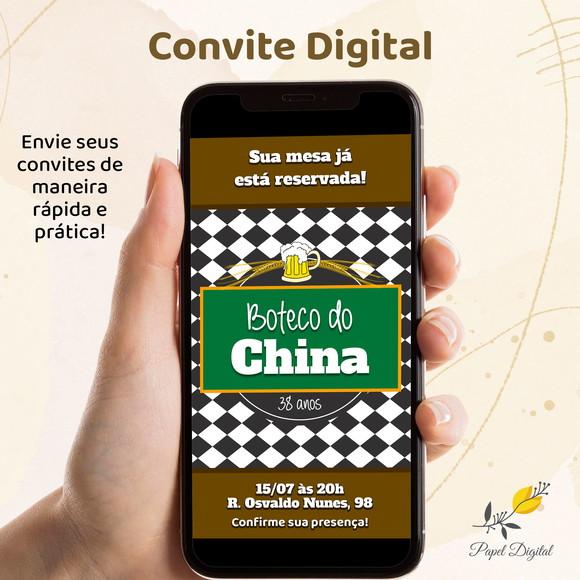 Convite Digital Boteco Modelo 1