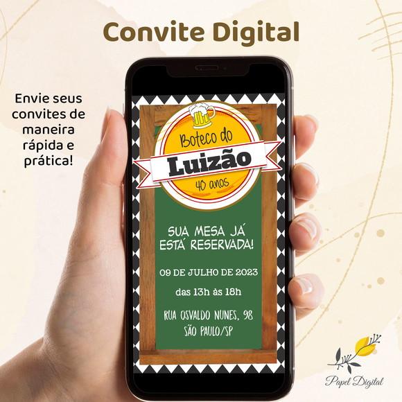 Convite Digital Boteco Modelo 2