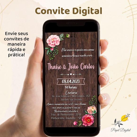 Convite Digital Casamento Modelo 2
