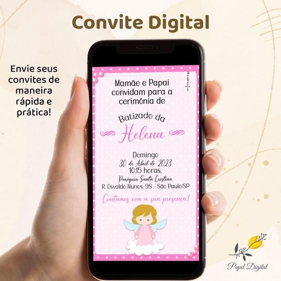Convite Digital Batizado Modelo 3