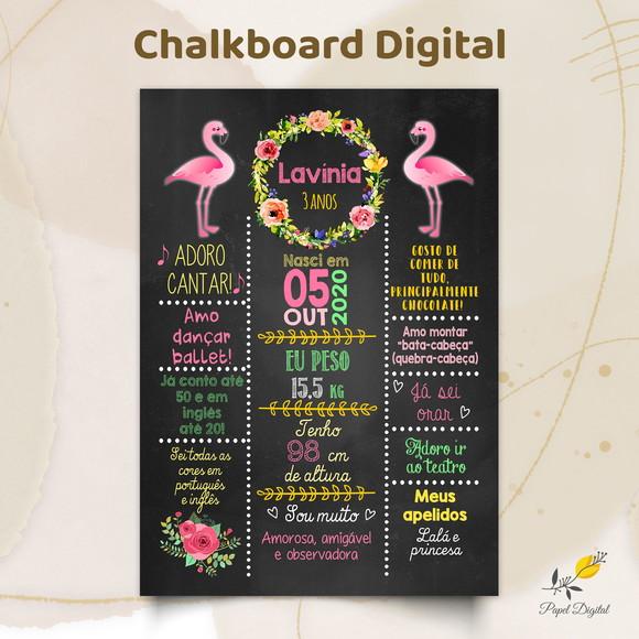 Chalkboard Digital Tropical Modelo 1