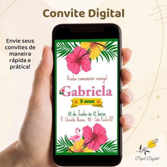Convite Digital Tropical Modelo 1
