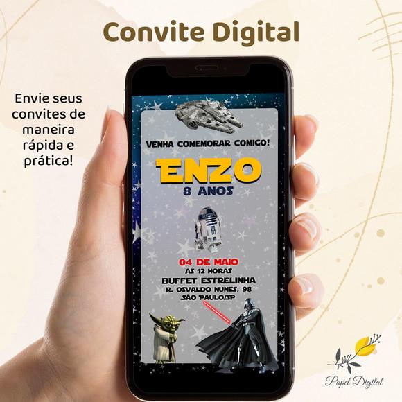 Convite Digital Star Wars