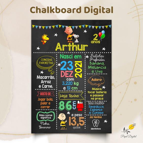 Chalkboard Digital Snoopy Modelo 2