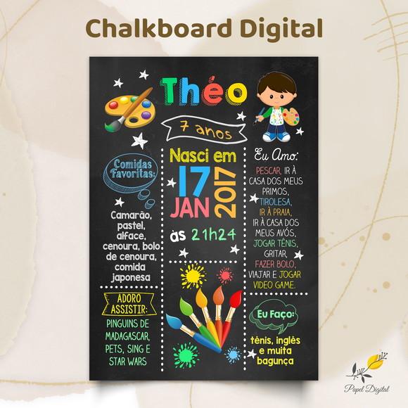 Chalkboard Digital Pintando o 7