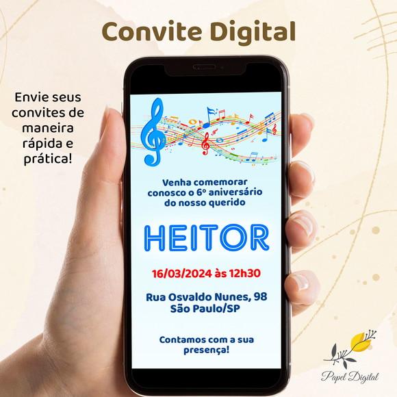 Convite Digital Música Modelo 1