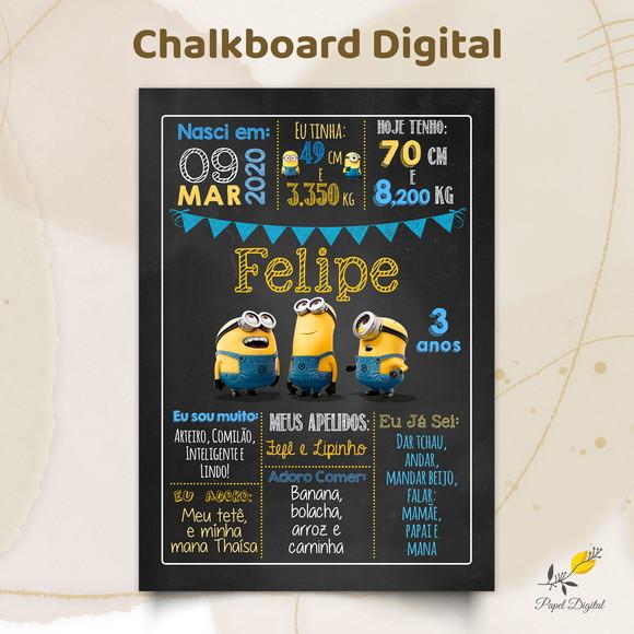 Chalkboard Digital Minions Modelo 1