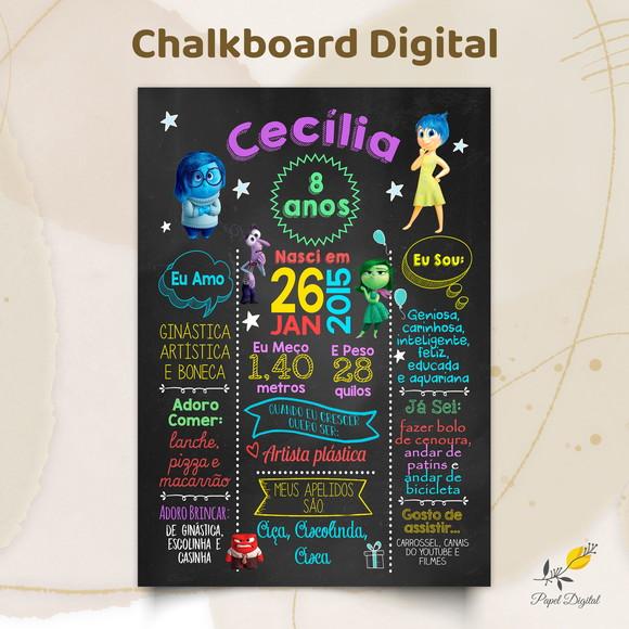 Chalkboard Digital Divertida Mente