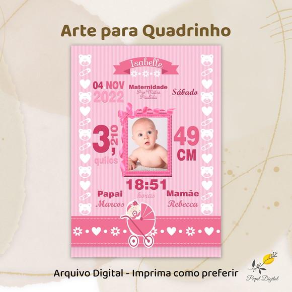 Arte Informações do Bebê Modelo 4