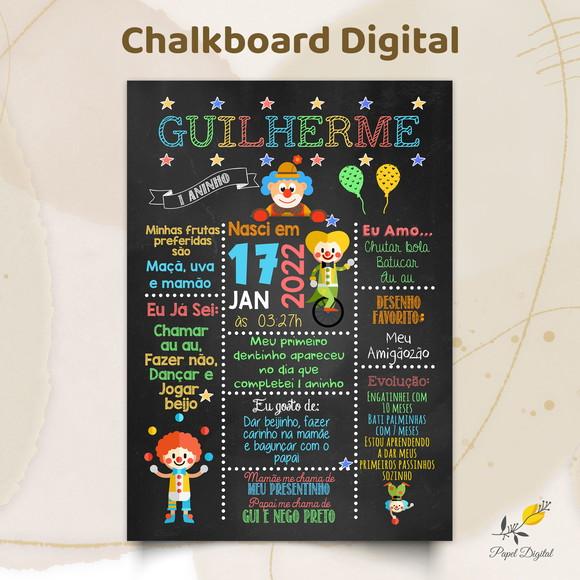 Chalkboard Digital Circo Modelo 2