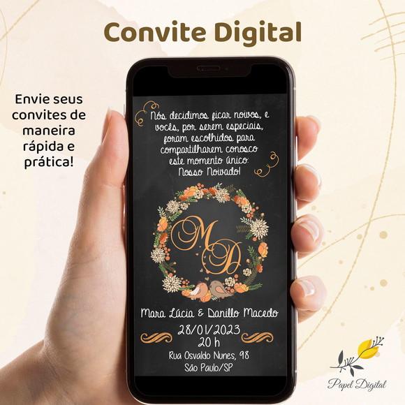 Convite Digital Noivado Modelo 1