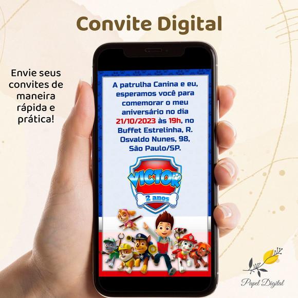 Convite Digital Patrulha Canina Modelo 1