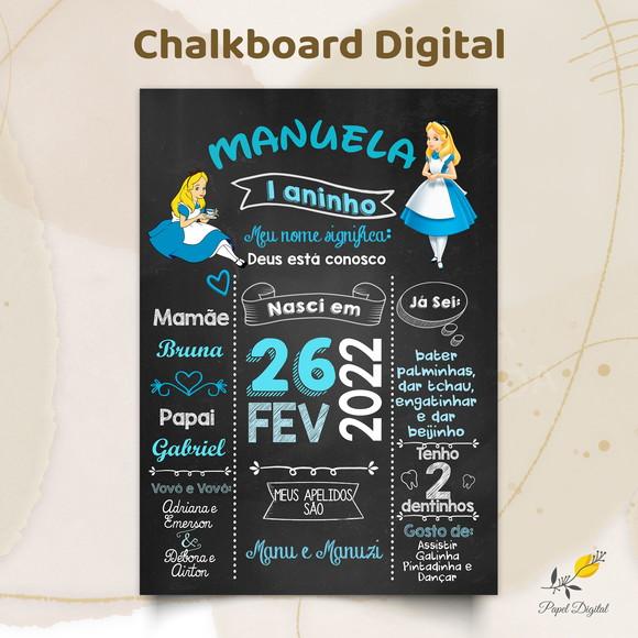 Chalkboard Digital Alice Modelo 1