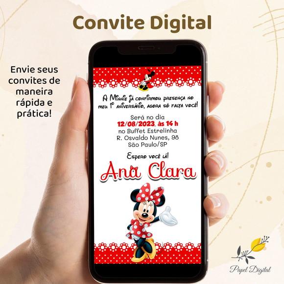 Convite Digital Minnie Modelo 2