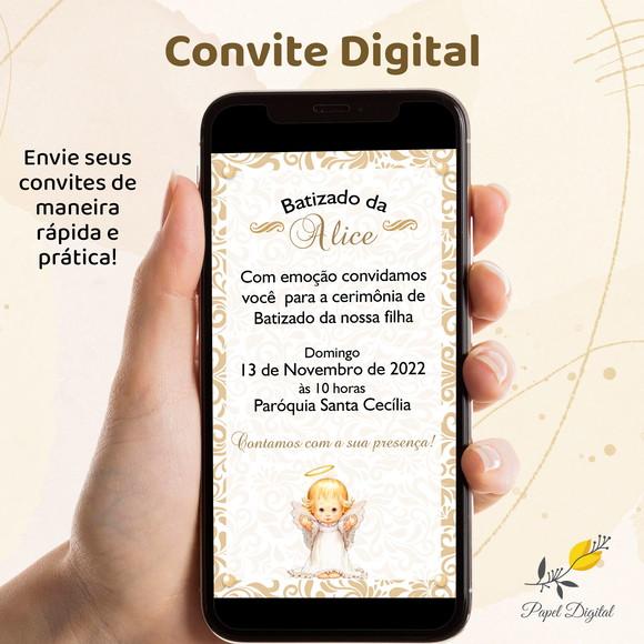 Convite Digital Batizado Modelo 2
