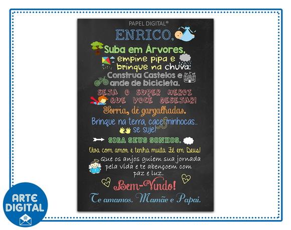 Porta de Maternidade Chalkboard Digital