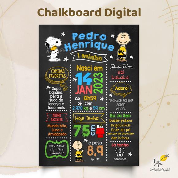 Chalkboard Digital Snoopy Modelo 1