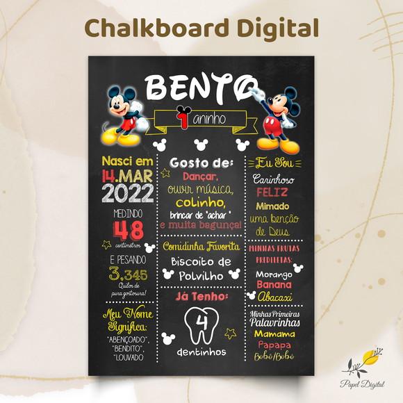 Chalkboard Digital Mickey Modelo 1