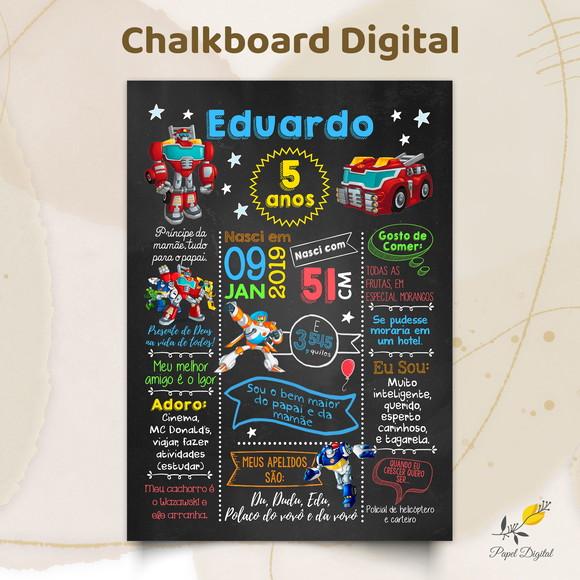 Chalkboard Digital Rescue Bots