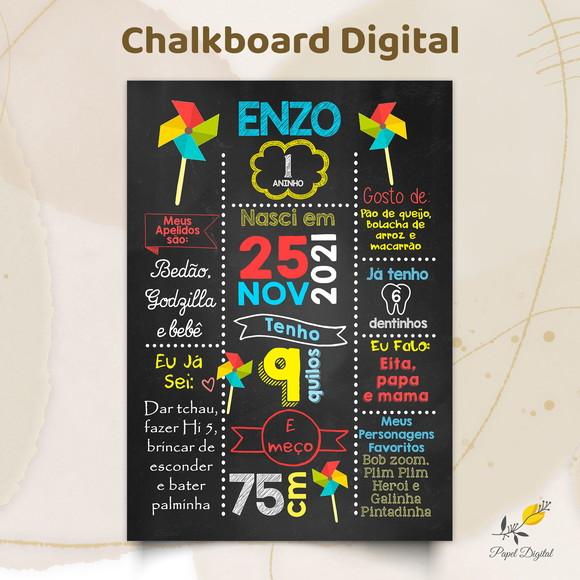 Chalkboard Digital Brinquedos Modelo 2