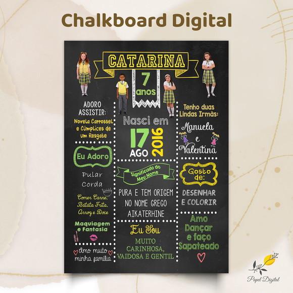 Chalkboard Digital Carrossel Modelo 2