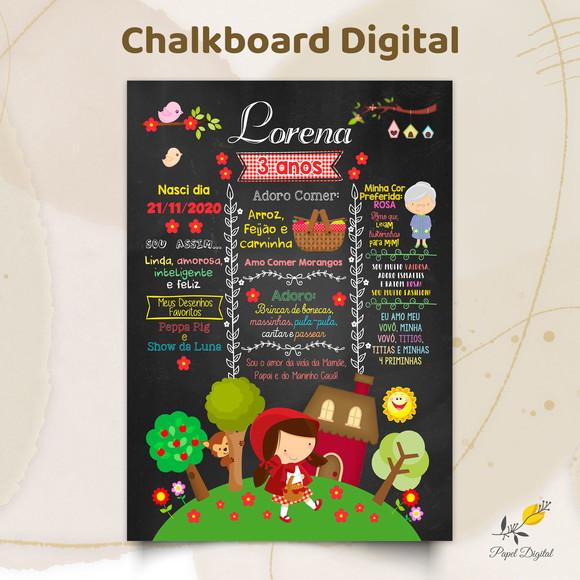 Chalkboard Digital Chapeuzinho