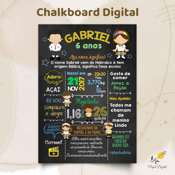 Chalkboard Digital Carrossel Modelo 1