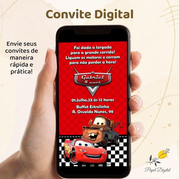 Convite Digital Carros Modelo 1