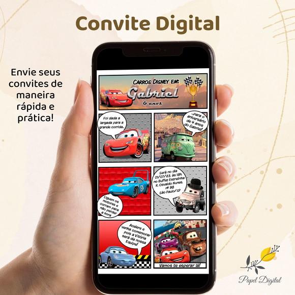 Convite Digital Carros Modelo 2