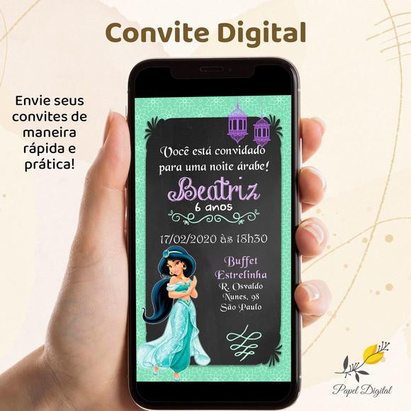 Convite Digital Jasmine Modelo 1