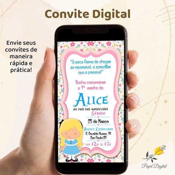 Convite Digital Alice Modelo 2