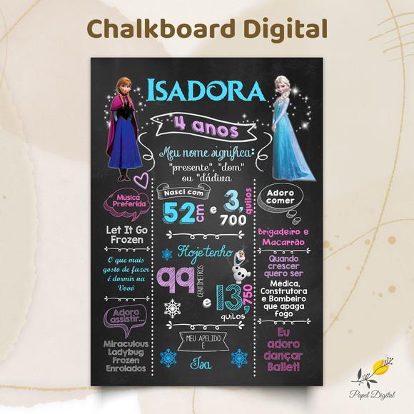 Chalkboard Digital Frozen Modelo 1