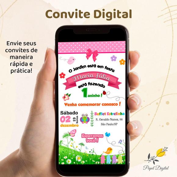 Convite Digital Jardim Modelo 1