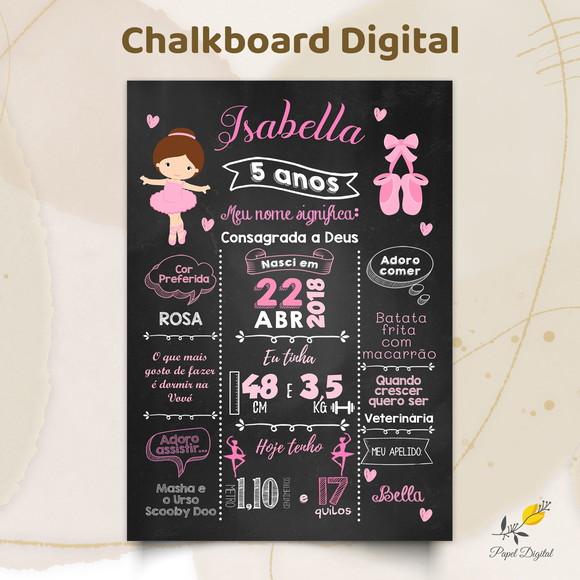 Chalkboard Digital Bailarina Modelo 1